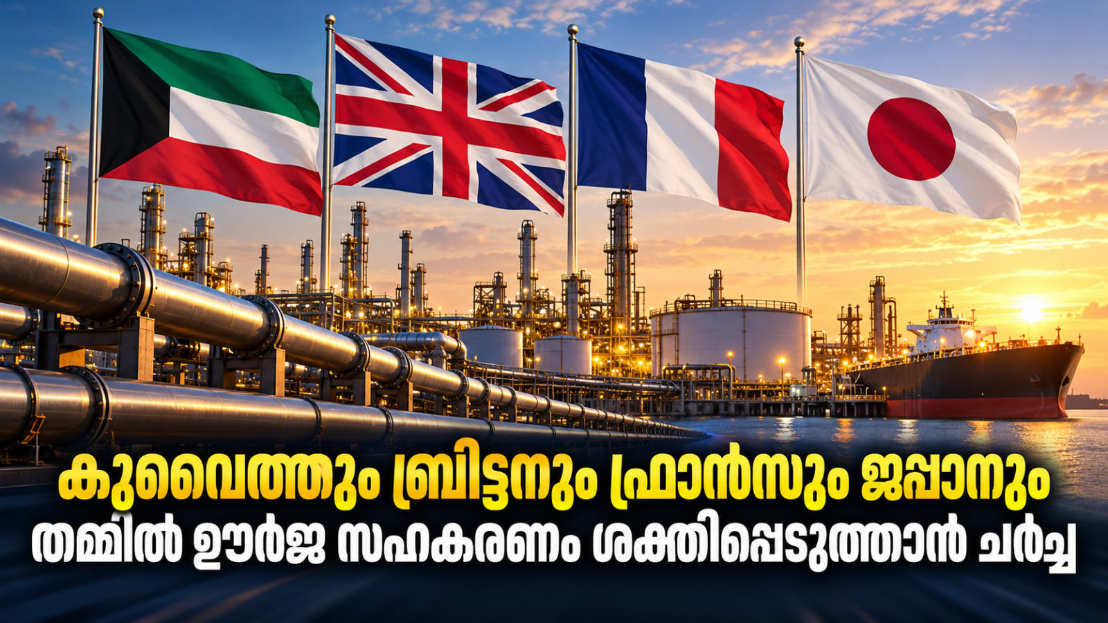 കുവൈത്തും ബ്രിട്ടനും ഫ്രാൻസും ജപ്പാനും തമ്മിൽ ഊർജ സഹകരണം ശക്തിപ്പെടുത്താൻ ചർച്ച