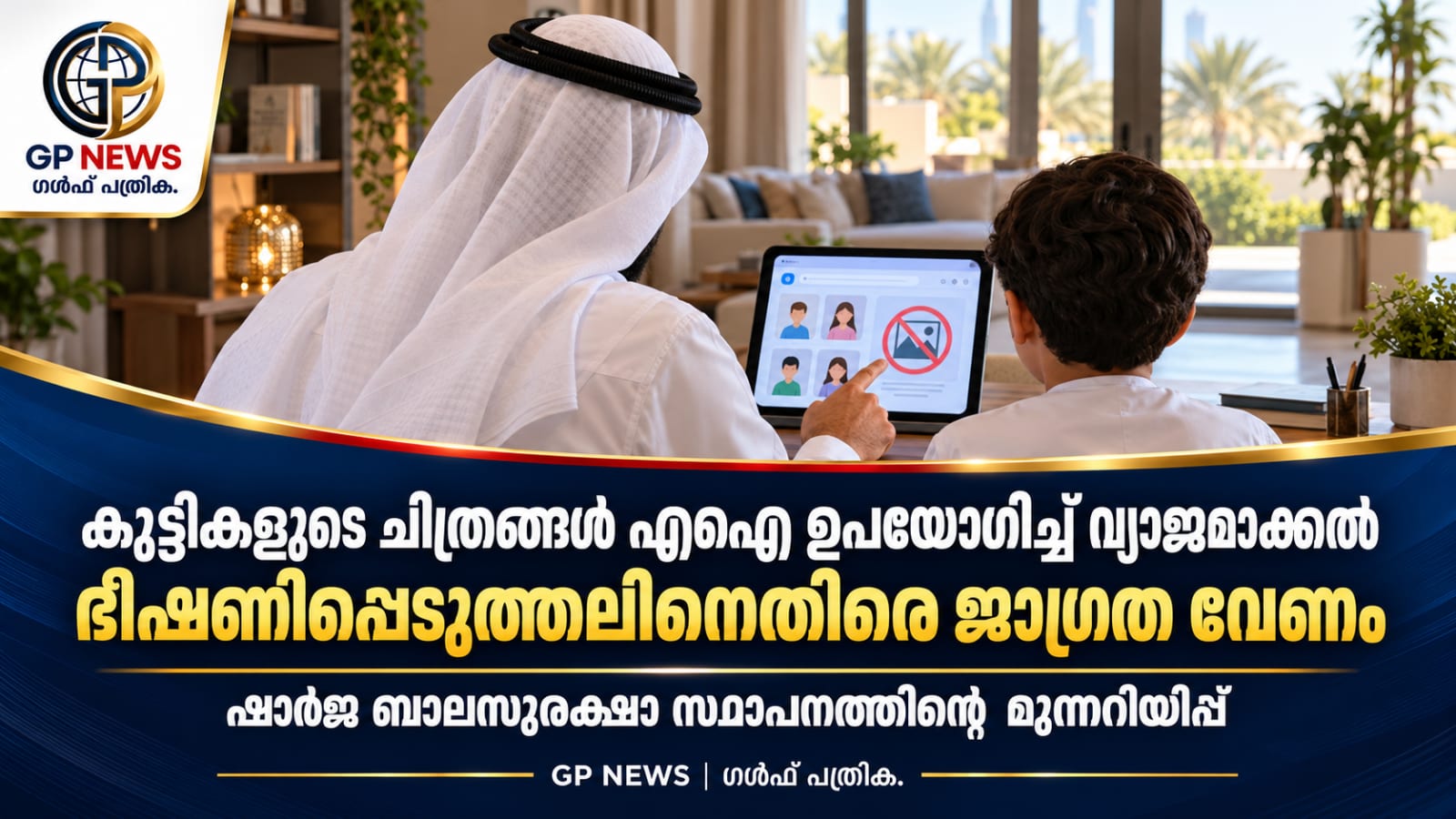 കുട്ടികളുടെ ചിത്രങ്ങൾ എഐ ഉപയോഗിച്ച് വ്യാജമാക്കി ഭീഷണിപ്പെടുത്തൽ; ജാഗ്രത വേണമെന്ന് ഷാർജ ബാലസുരക്ഷാ സ്ഥാപനം