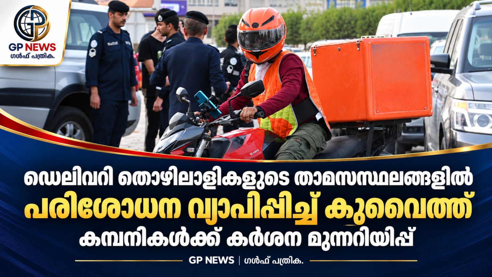 ഡെലിവറി തൊഴിലാളികളുടെ താമസസ്ഥലങ്ങളിൽ പരിശോധന വ്യാപിപ്പിച്ച് കുവൈത്ത്; കമ്പനികൾക്ക് കർശന മുന്നറിയിപ്പ്