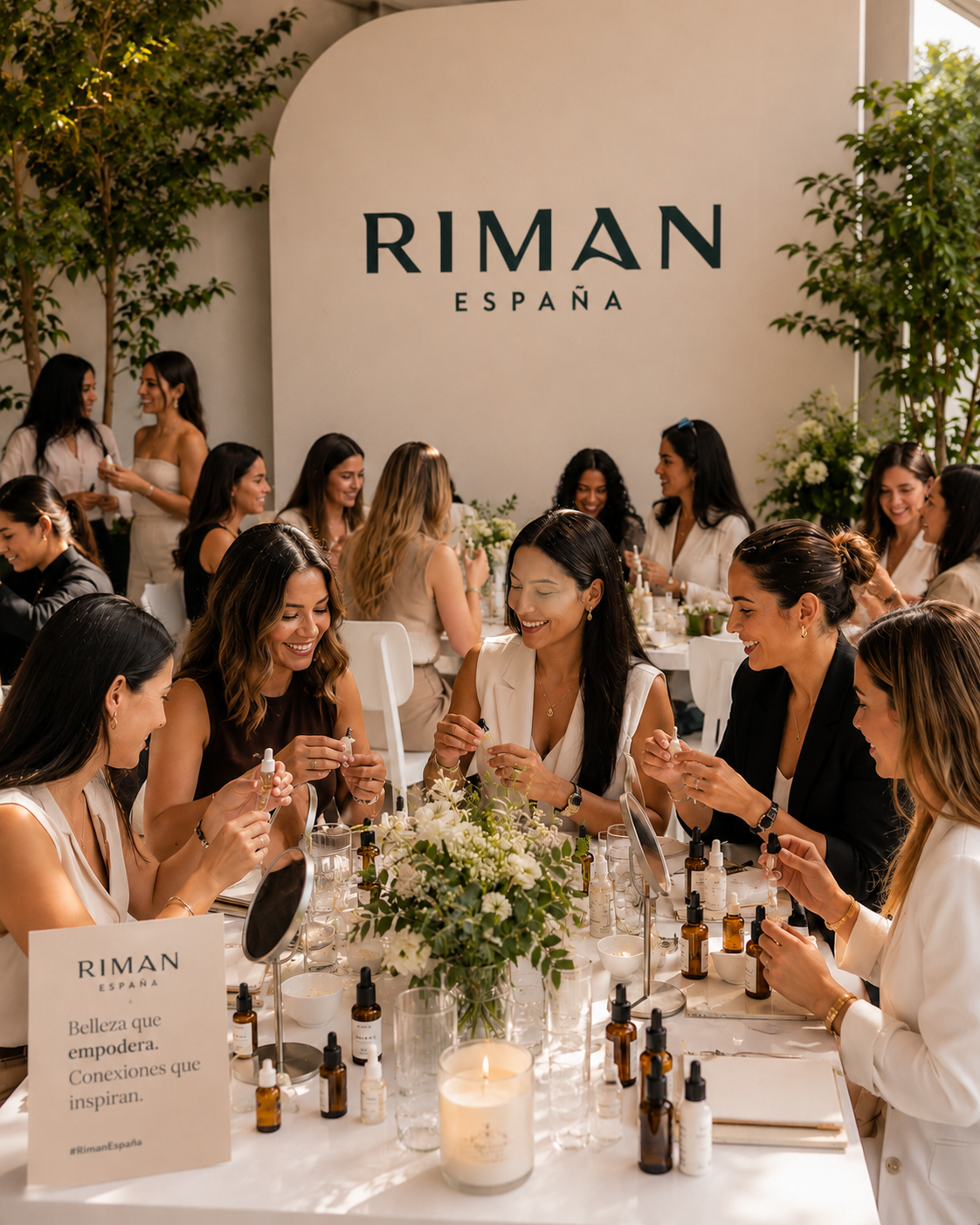 Evento RIMAN España, mujeres descubriendo los productos