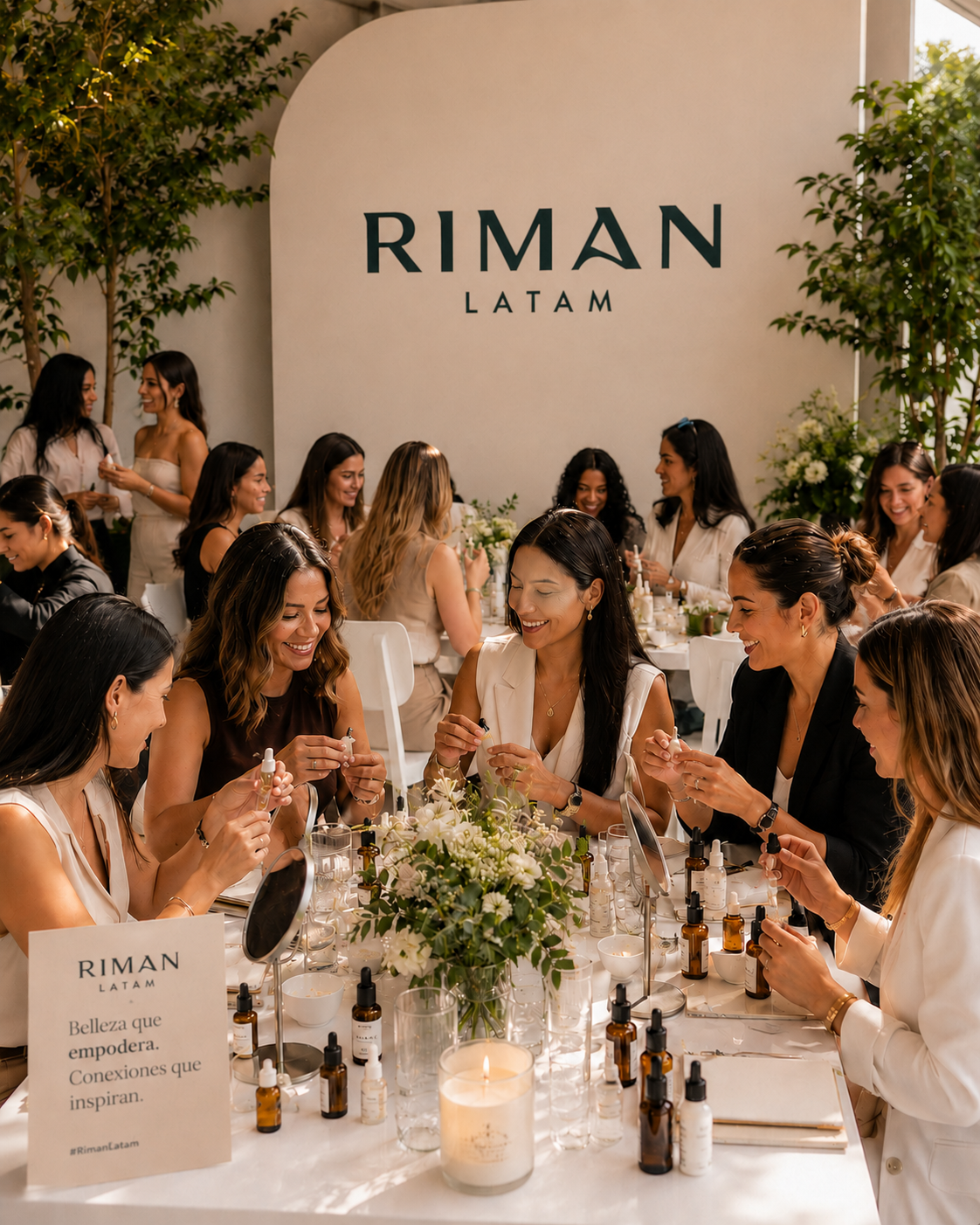 Evento RIMAN LATAM, mujeres descubriendo los productos