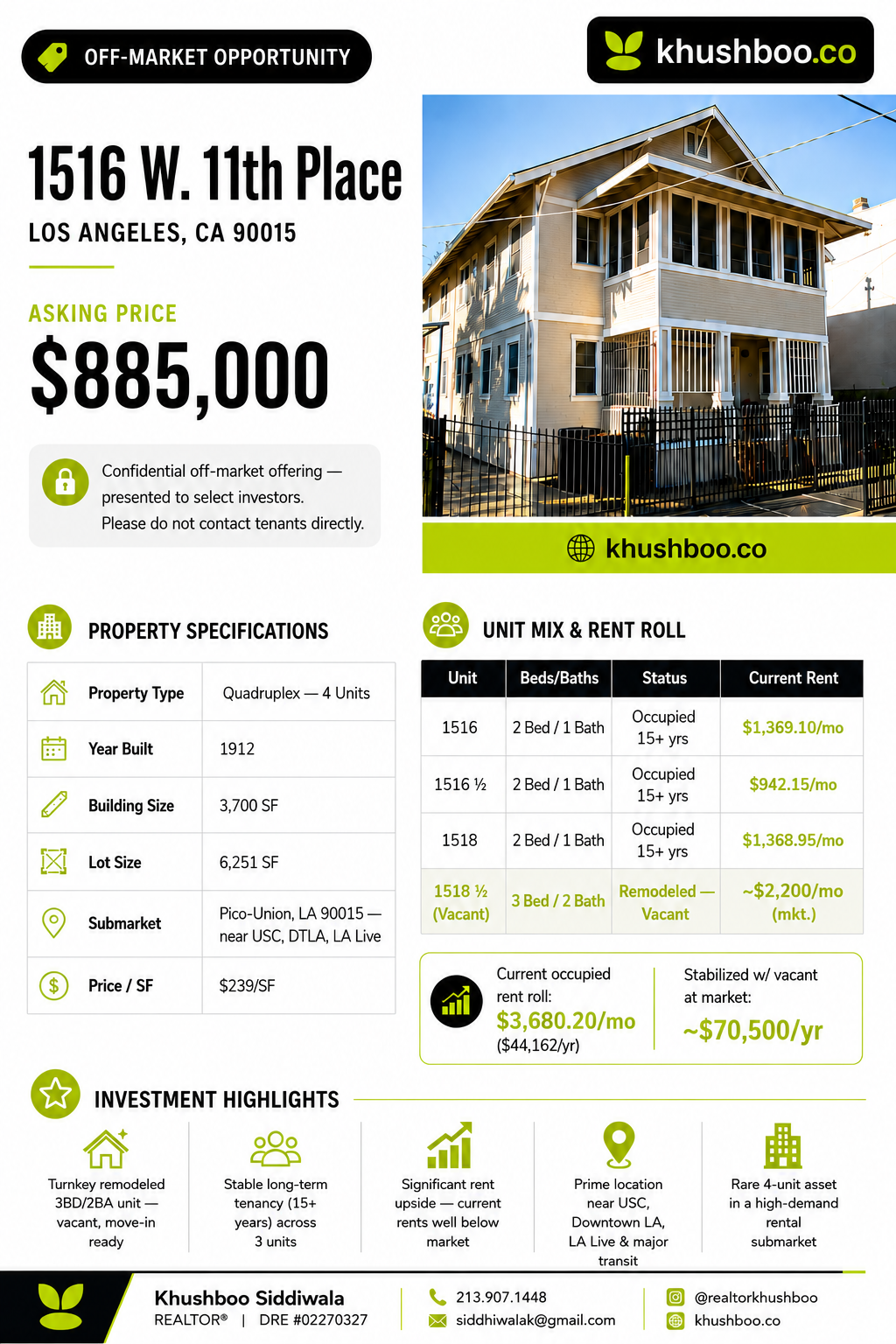 Off Market Quadruplex 4 units 1