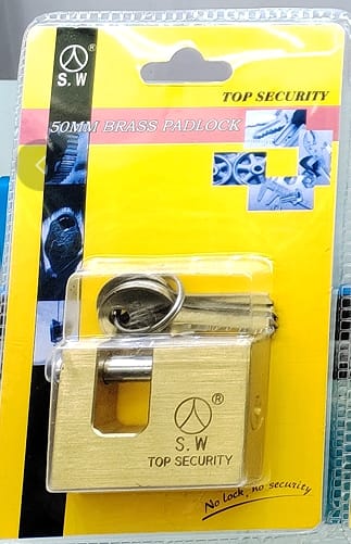 50mm双泡矩形铜锁