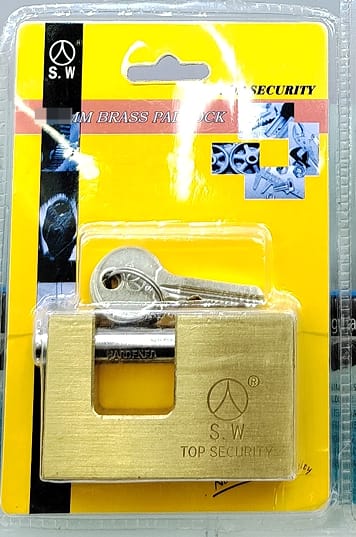 70mm双泡矩形铜锁