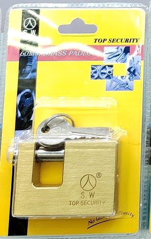 60mm双泡矩形铜锁