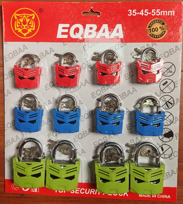 12-Piece Multi-Size Iron Man Theme Padlock Set (35mm / 45mm / 55mm)