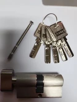 70mm Matte Finish Euro Profile Lock Cylinder with 5 Dimple Keys