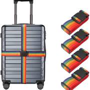 80-Inch Rainbow Luggage Strap with Quick-Release Buckle (Non-Combination)