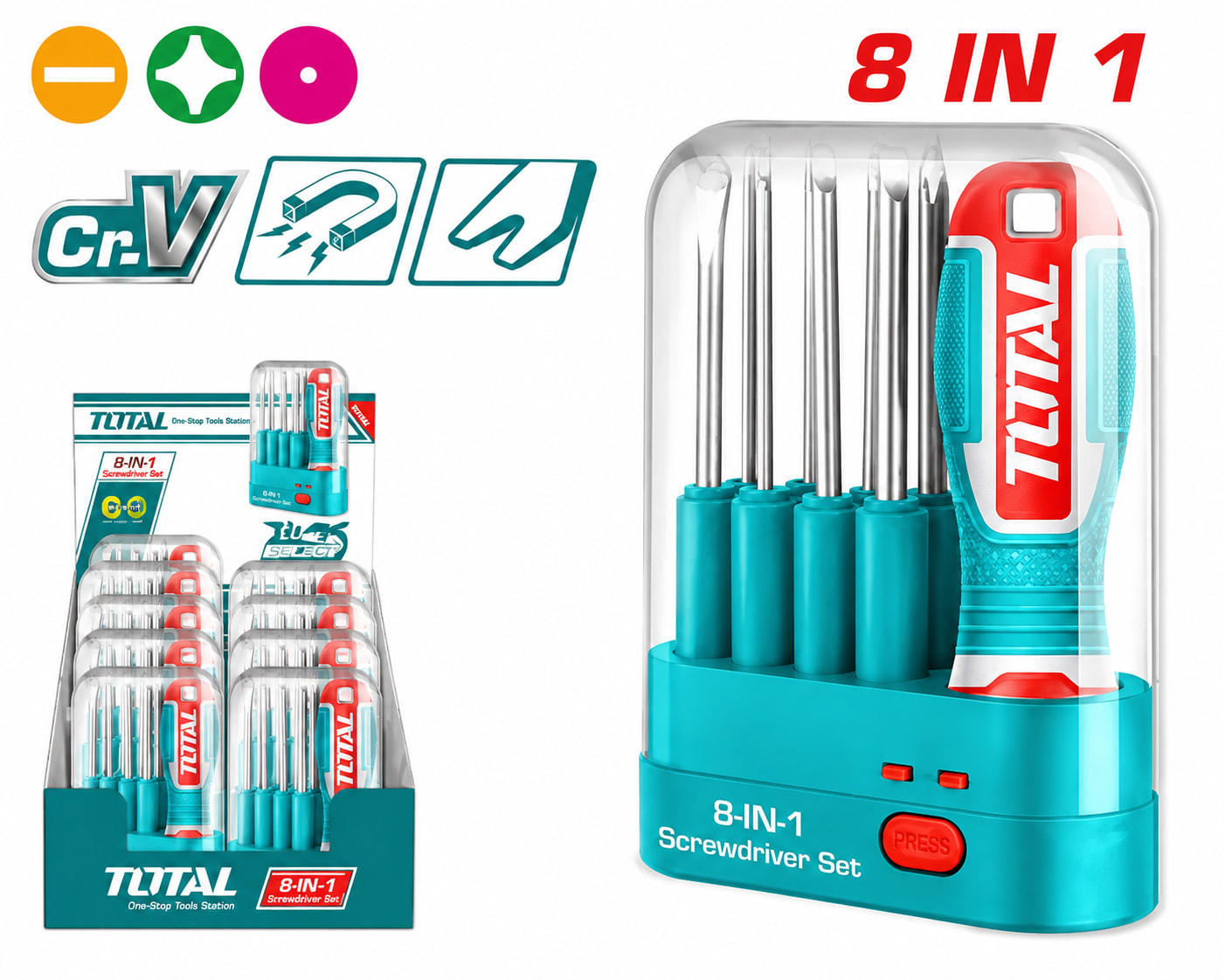 8-in-1 Interchangeable Screwdriver Set