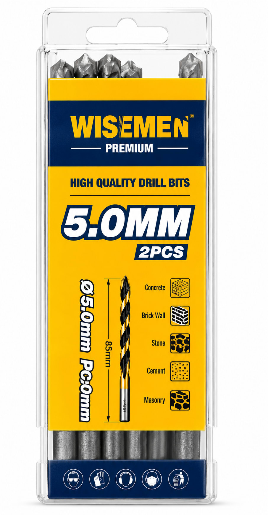 WISEMEN 4.0mm High-Speed Steel (HSS) Twist Drill Bit Set