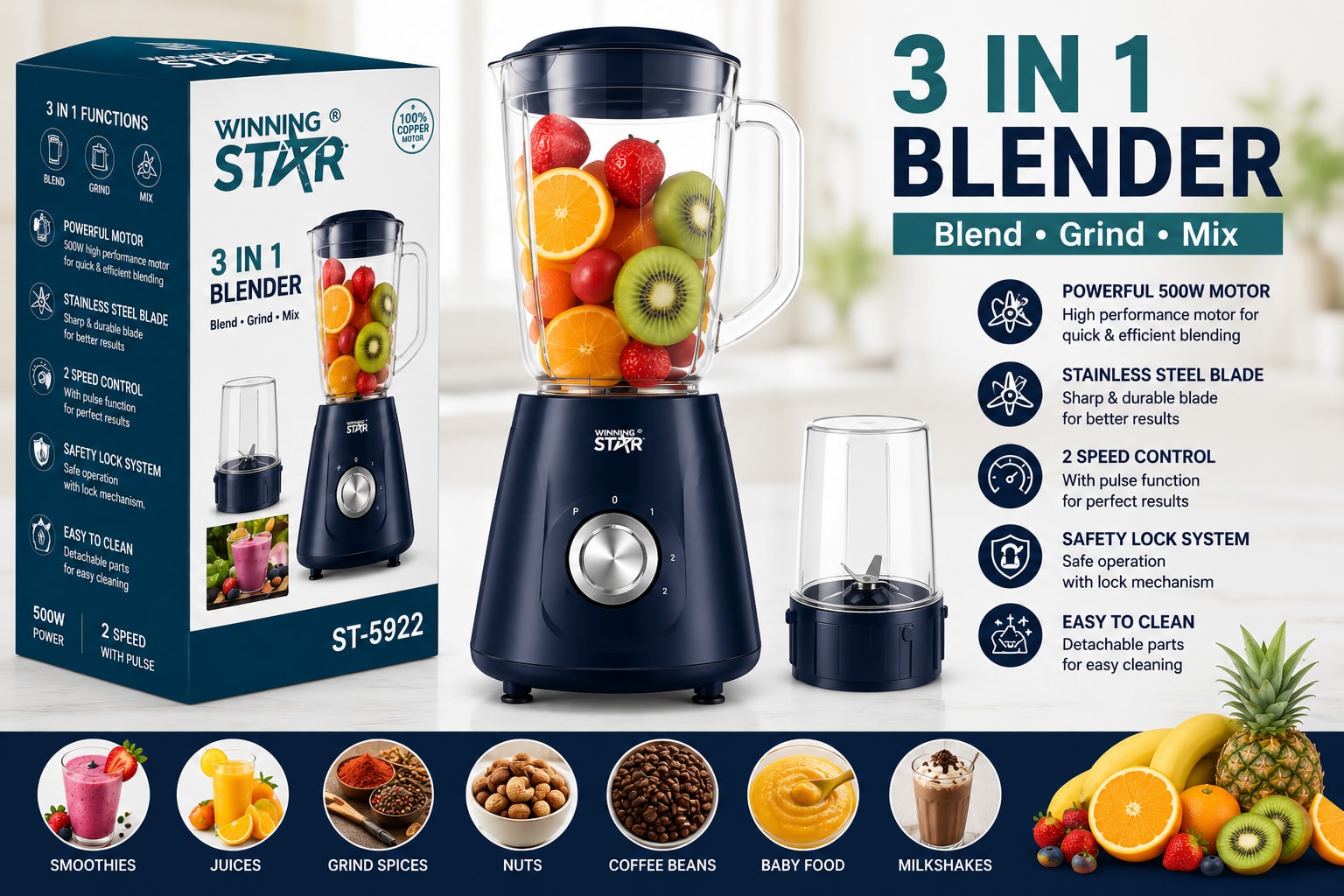 ST-5922 Juicer / Smoothie Blender