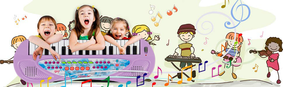 AIMEDYOU Kids Piano, 32 Keys, Portable, Multi-Function, Early