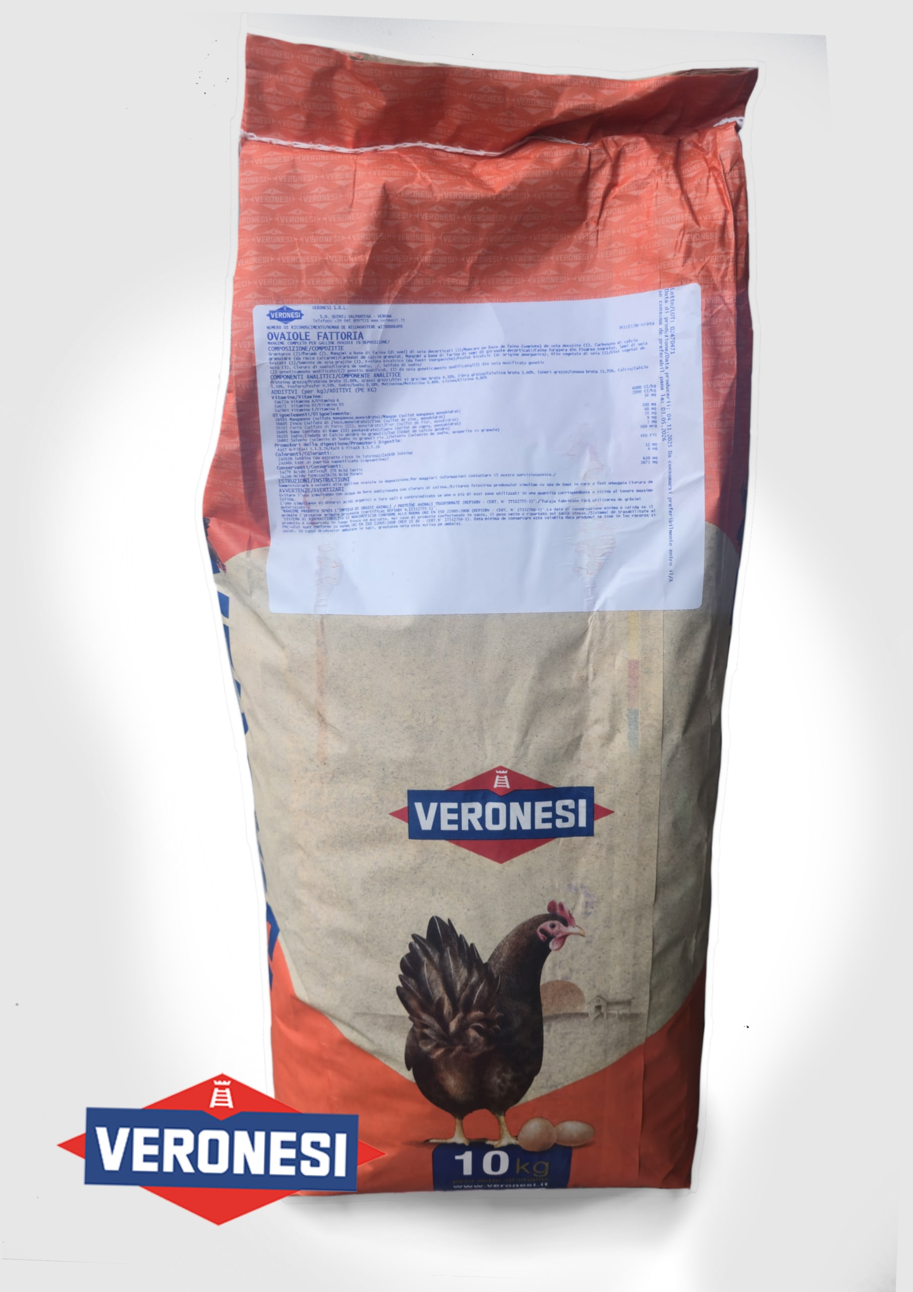 25218 Furaj COMPLET pentru gaini ouatoare VERONESI 10Kg - Image 1
