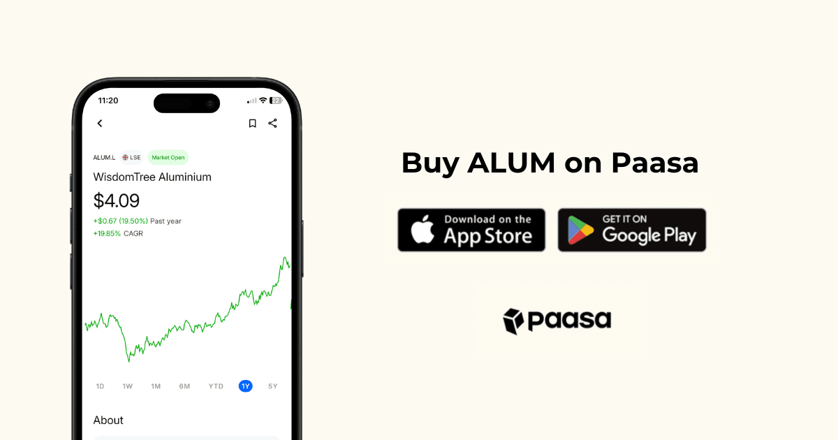 You can invest in ALUM using Paasa
