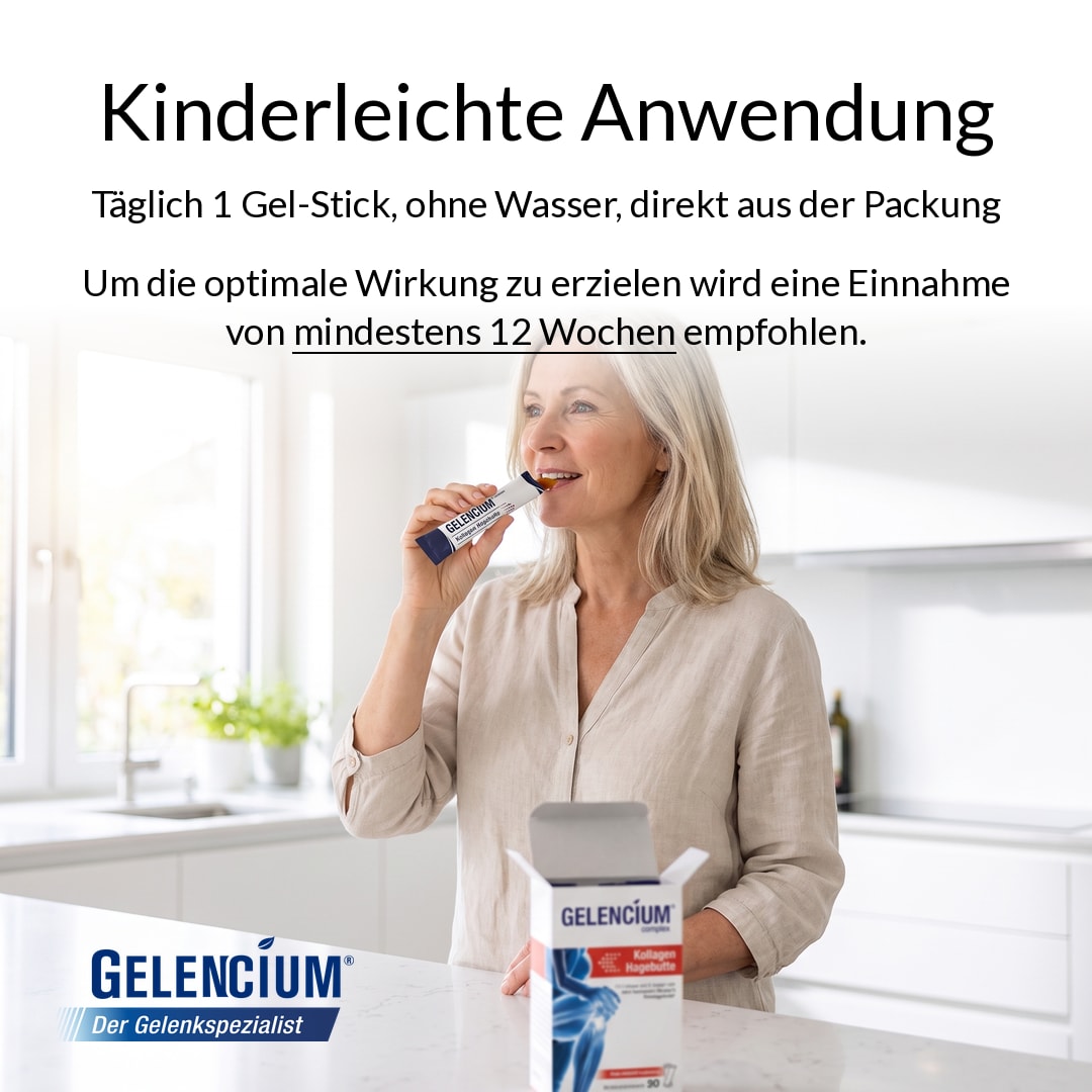 Kinderleichte Anwendung: täglich 1 Gel-Stick, mindestens 12 Wochen