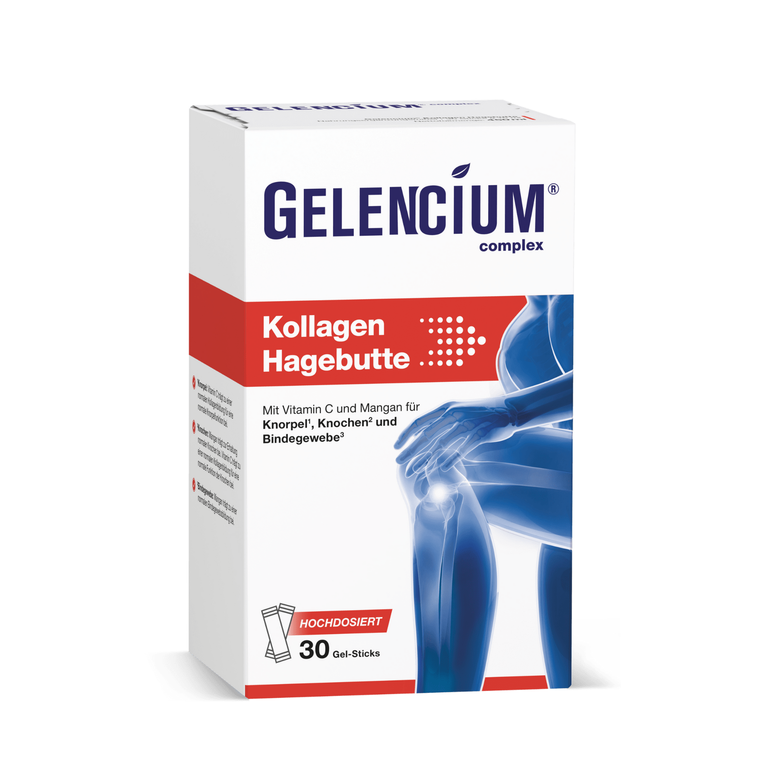 GELENCIUM Kollagen Hagebutte, 30 Gel-Sticks