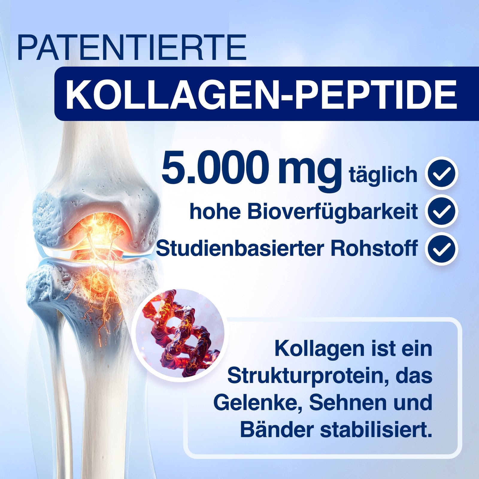 5.000 mg Kollagen-Peptide pro Tagesportion