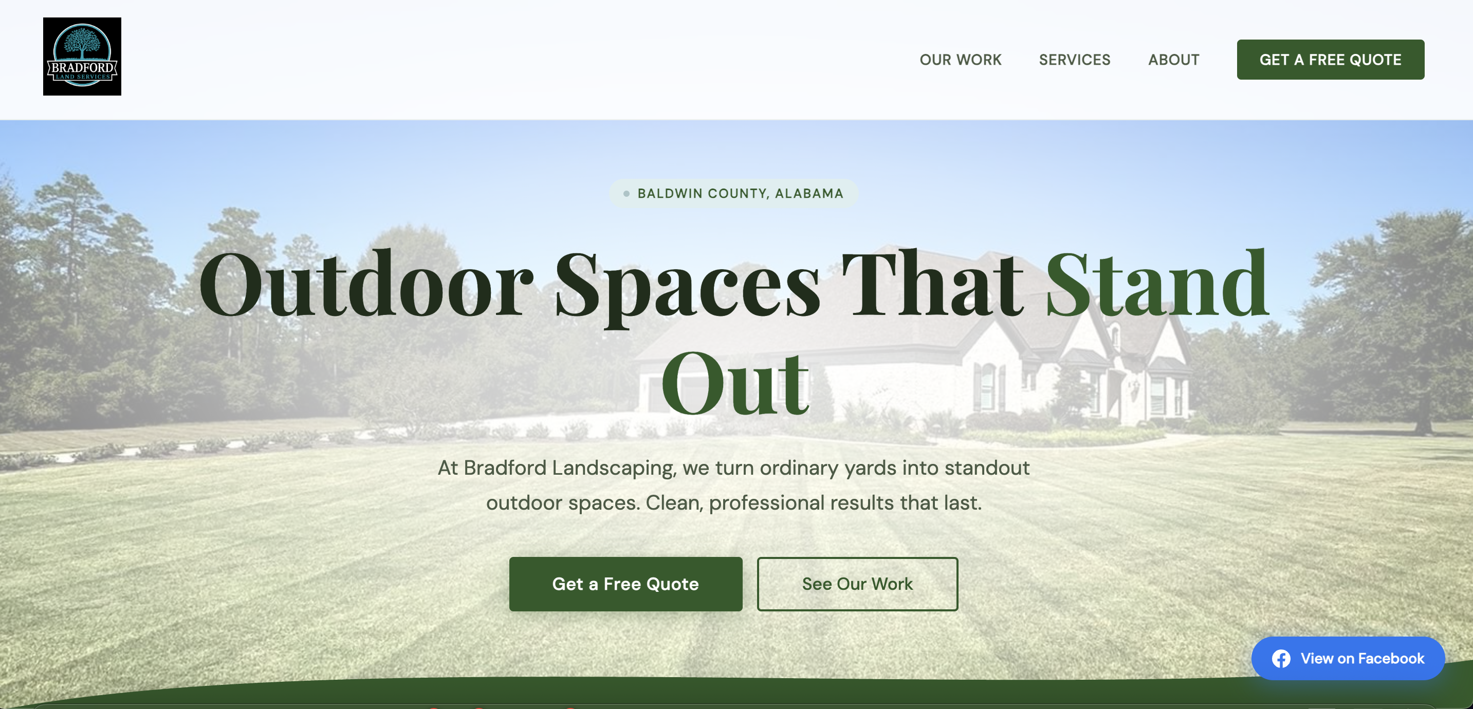 Bradford Land Services website