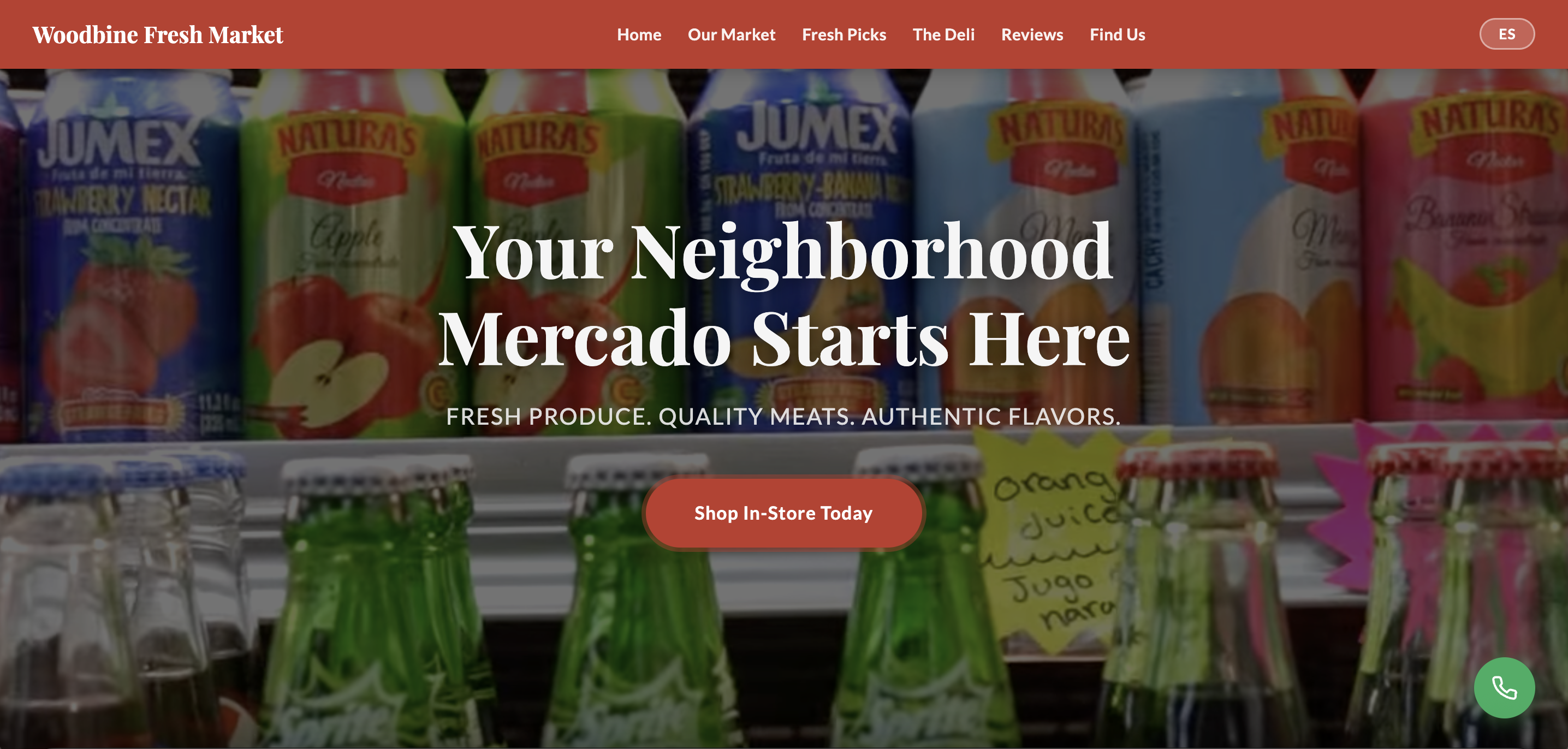 Woodbine Grocery website