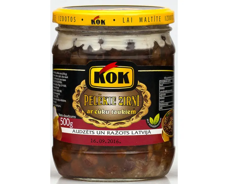 Grey peas with pork fat 500g, KOK
