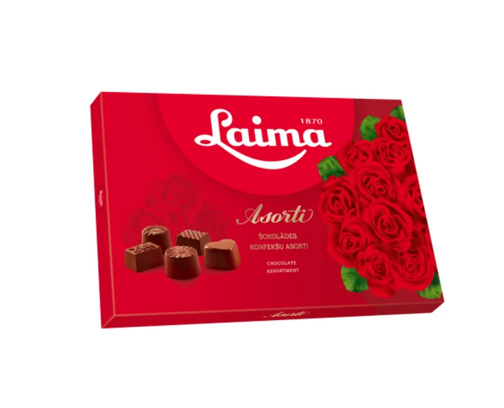 Chocolate candies Asorti dark roses 470g, Laima