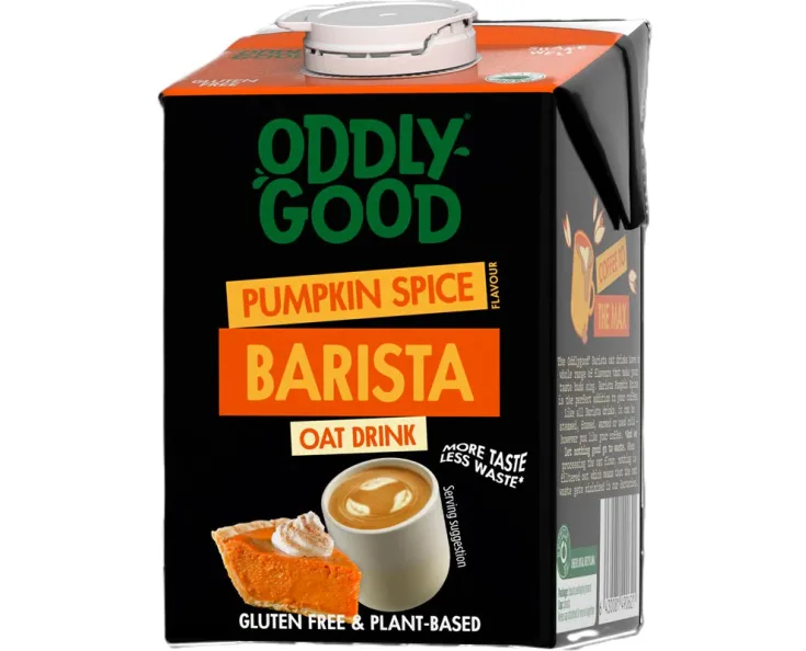 Auzu piena dzēriens OddlyGood ar ķirbju garšu (Pumpkin Spice) UHT 0.5L, Valio, Somija 
