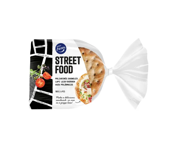 Овсяные мягкие лепёшки Street Food, 4 шт., 180 г, Fazer,Швеция