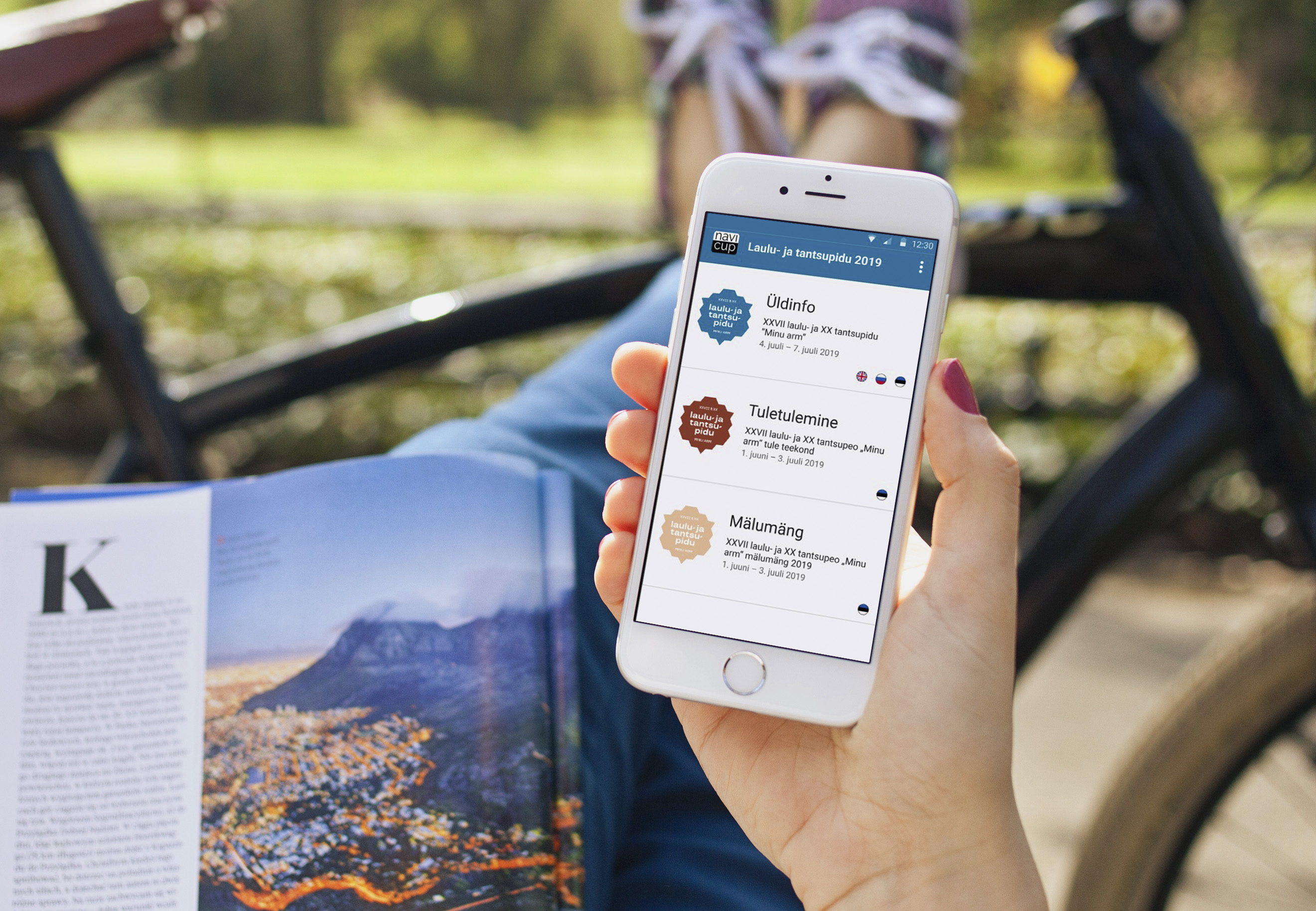 Mockup designed by Tomasz_Tuz / Freepik. Tuletulemine 2019 mobiiliäpi vaade