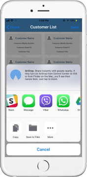 share customer details