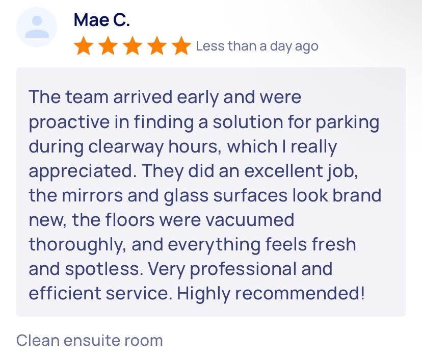 Review from Mae C. on AirTasker: Great service!