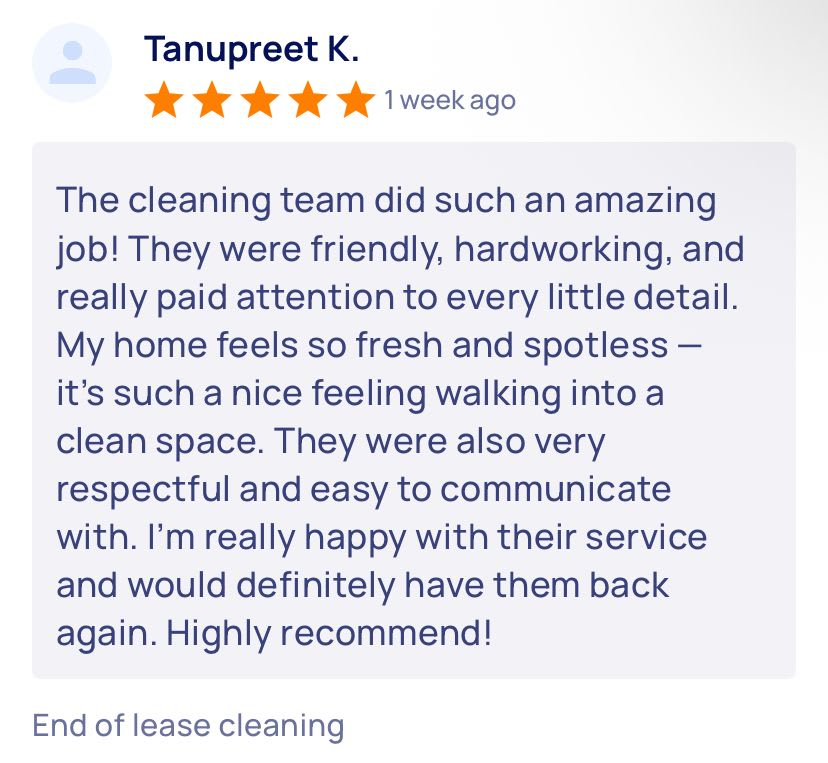 Review from Tanupreet K. on AirTasker: Great service!