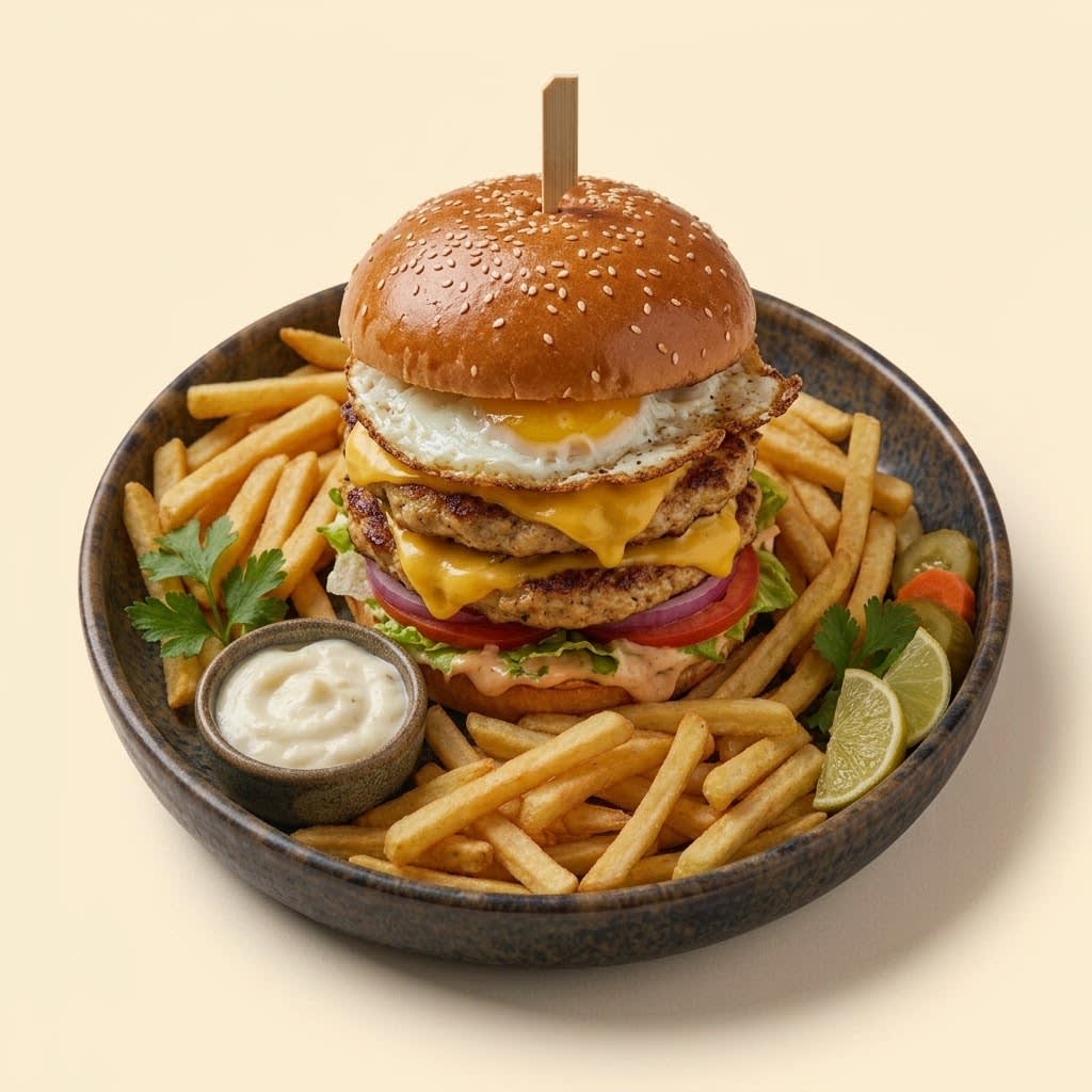 Jumbo Chicken Egg Burger