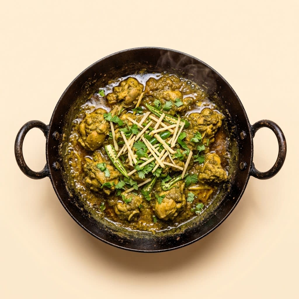 Mutton Green Karahi