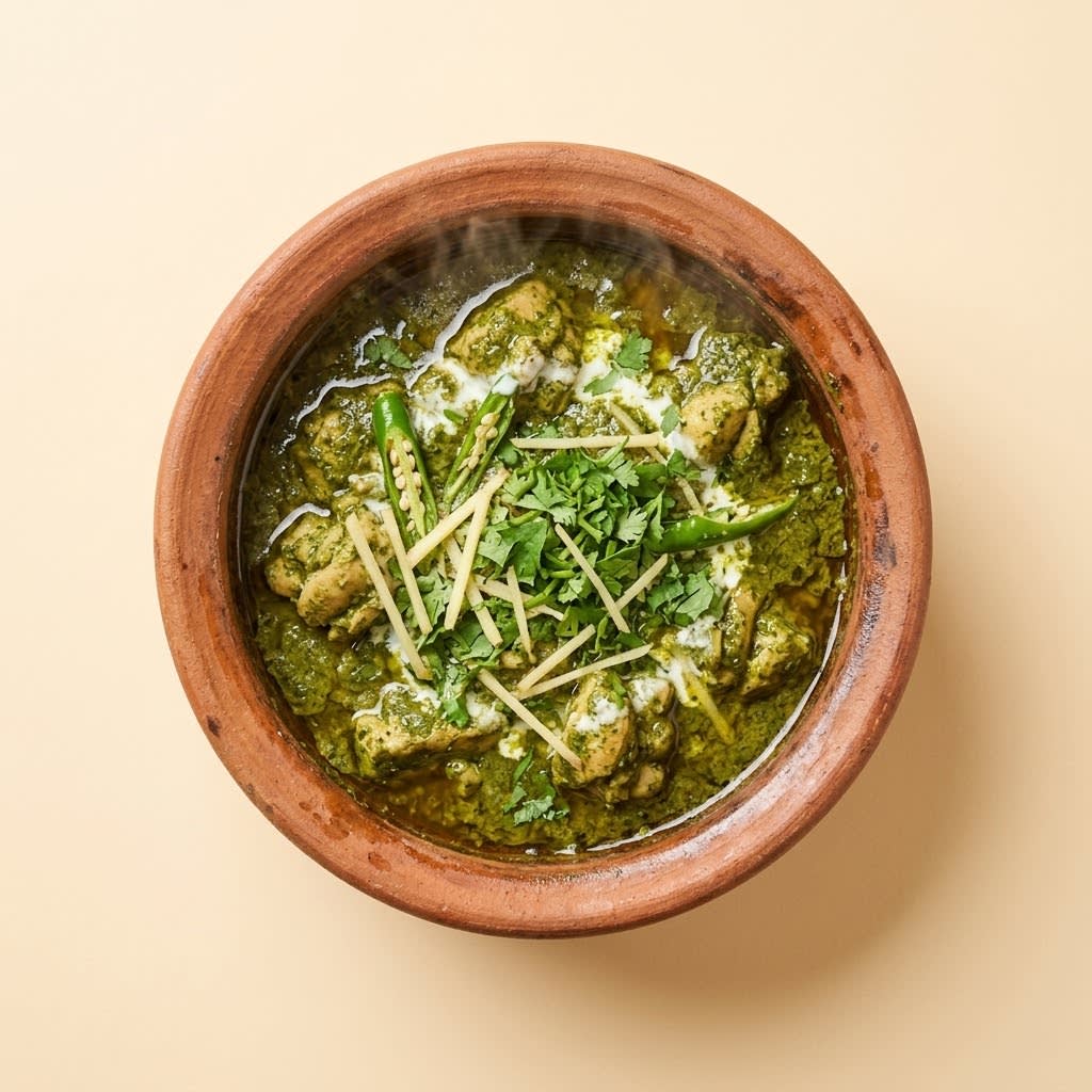 Chicken Green Handi