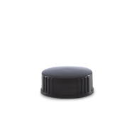 28-400-black-pp-cap-with-polycone-liner-fits-8-oz