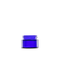 0-5-oz-blue-glass-cylinder-low-profile-jar-41-400-neck-finish