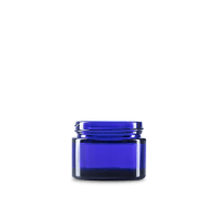 1-7-oz-blue-glass-cylinder-low-profile-jar-53-400-neck-finish