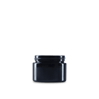 1-7-oz-black-uv-glass-cylinder-low-profile-jar-53-400-neck-finish