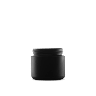 2-oz-black-frosted-glass-straight-sided-round-jar-53-400-neck-finish