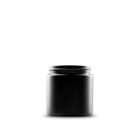 4-oz-black-frosted-glass-straight-sided-round-jar-58-400-neck-finish