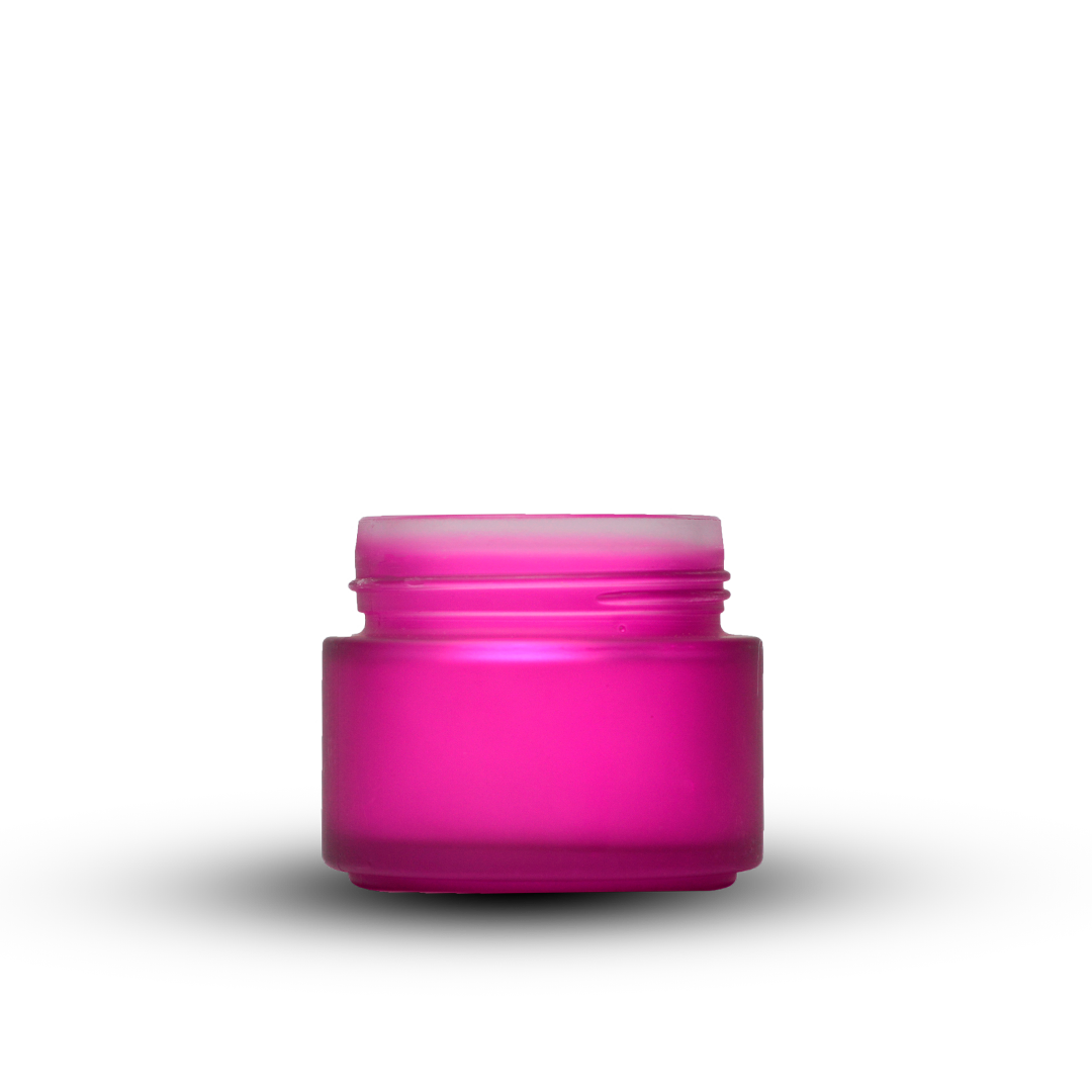 100 g Frosted Purple Straight Sided Glass Jar Packachange