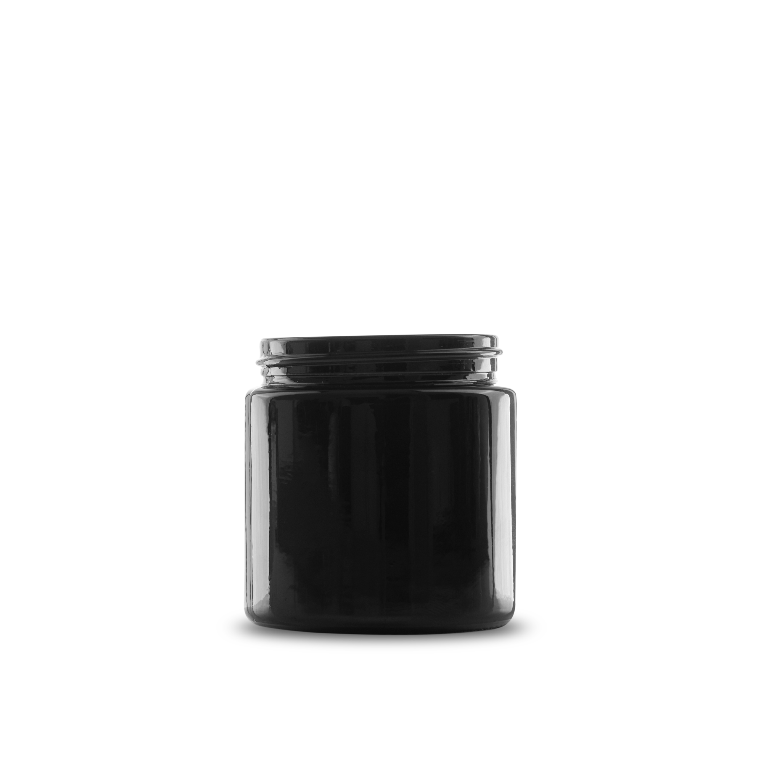 4-oz-black-uv-glass-straight-sided-round-jar-58-400-neck-finish