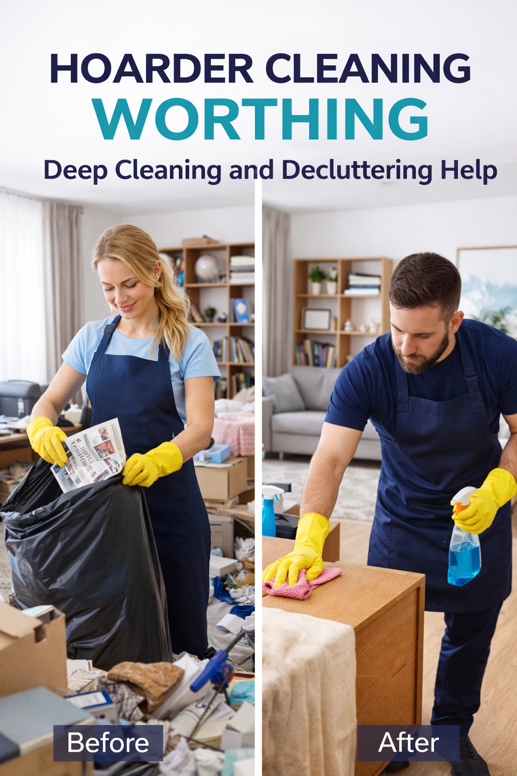 Specialist deep cleaning and property reset service inside a Worthing home
