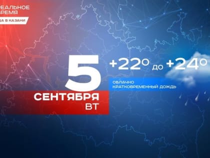 Сегодня в Казани до +24 градусов и кратковременный дождь