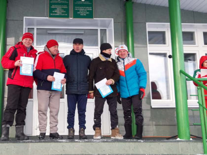 Команда Большекибячинского СП на лыжных гонках в п. Лесхоз