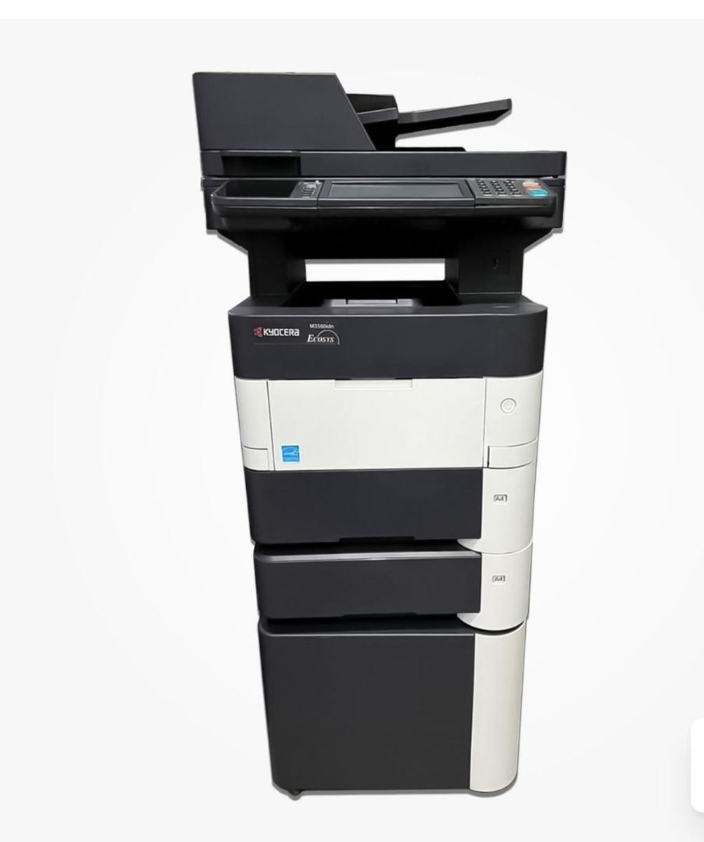 kyocera A4 mono ecosys m3560idn 2 trays and trolley