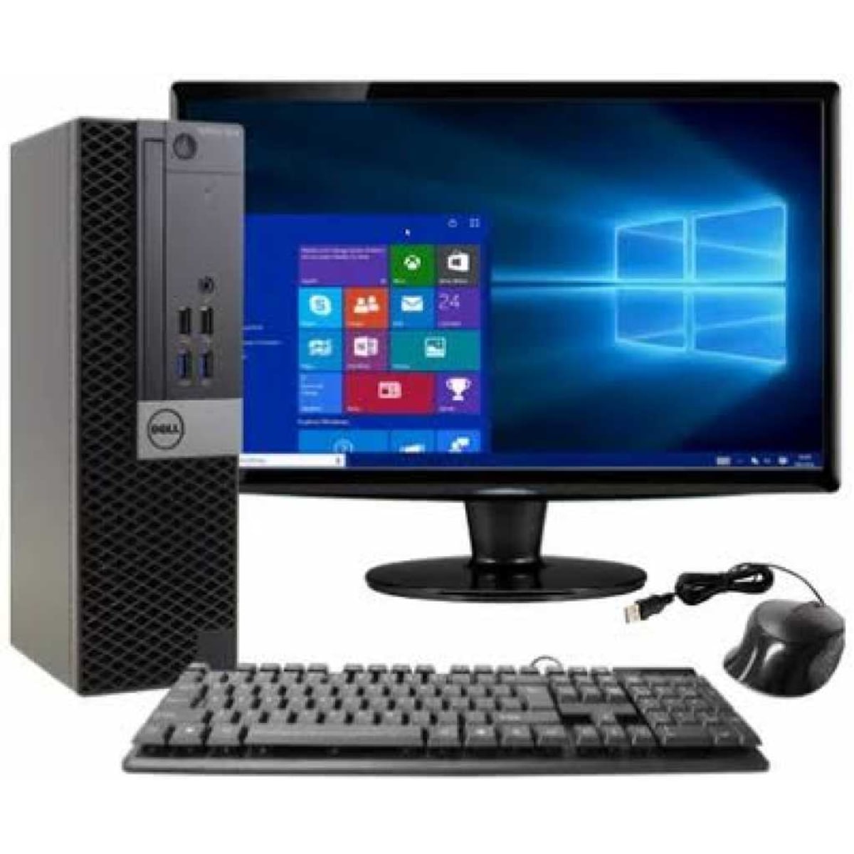 DELL Refurbished Desktop Computer, Core i5, 500GB HDD, 4GB RAM, 17-Inch Monitor
