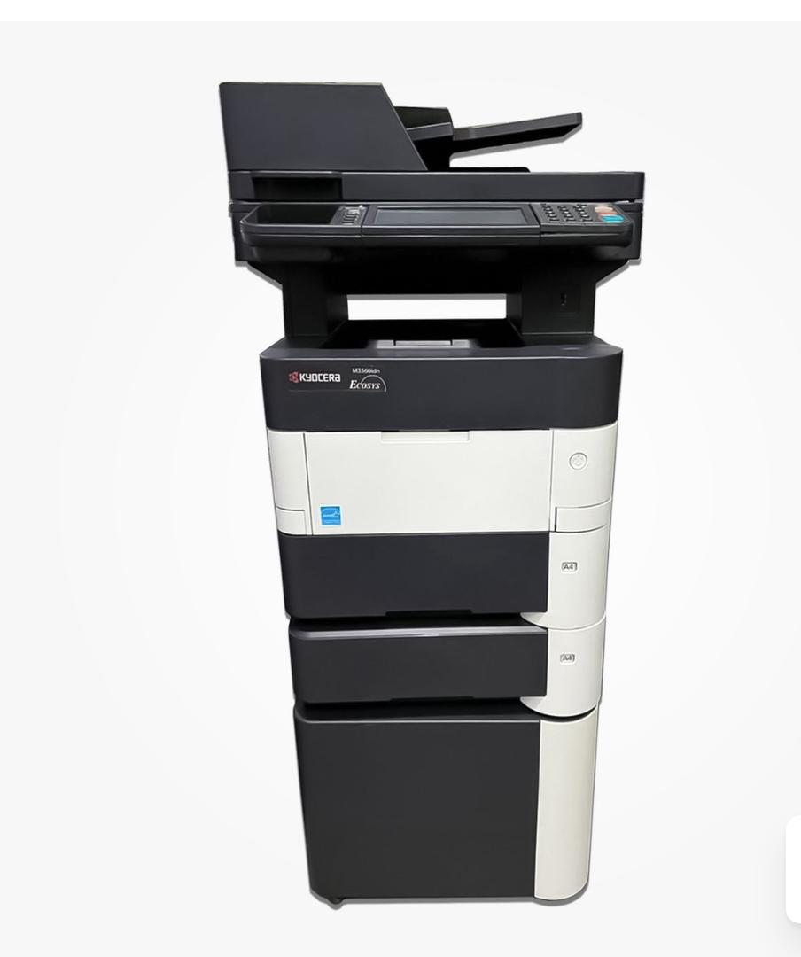 kyocera A4 mono ecosys m3560idn 2 trays and trolley