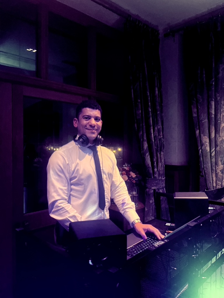 Professional wedding DJ setup