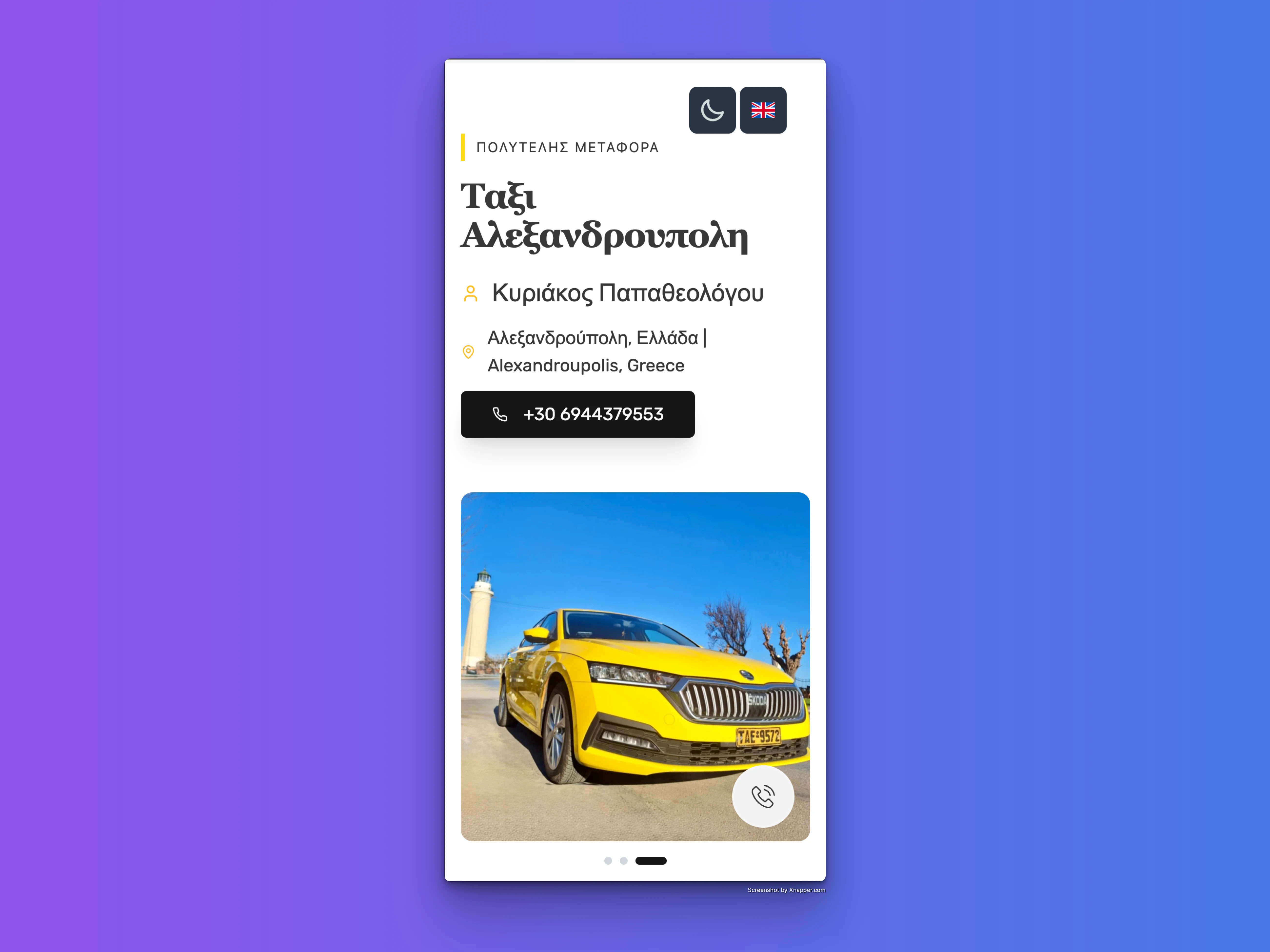 SEO Optimized Taxi Website